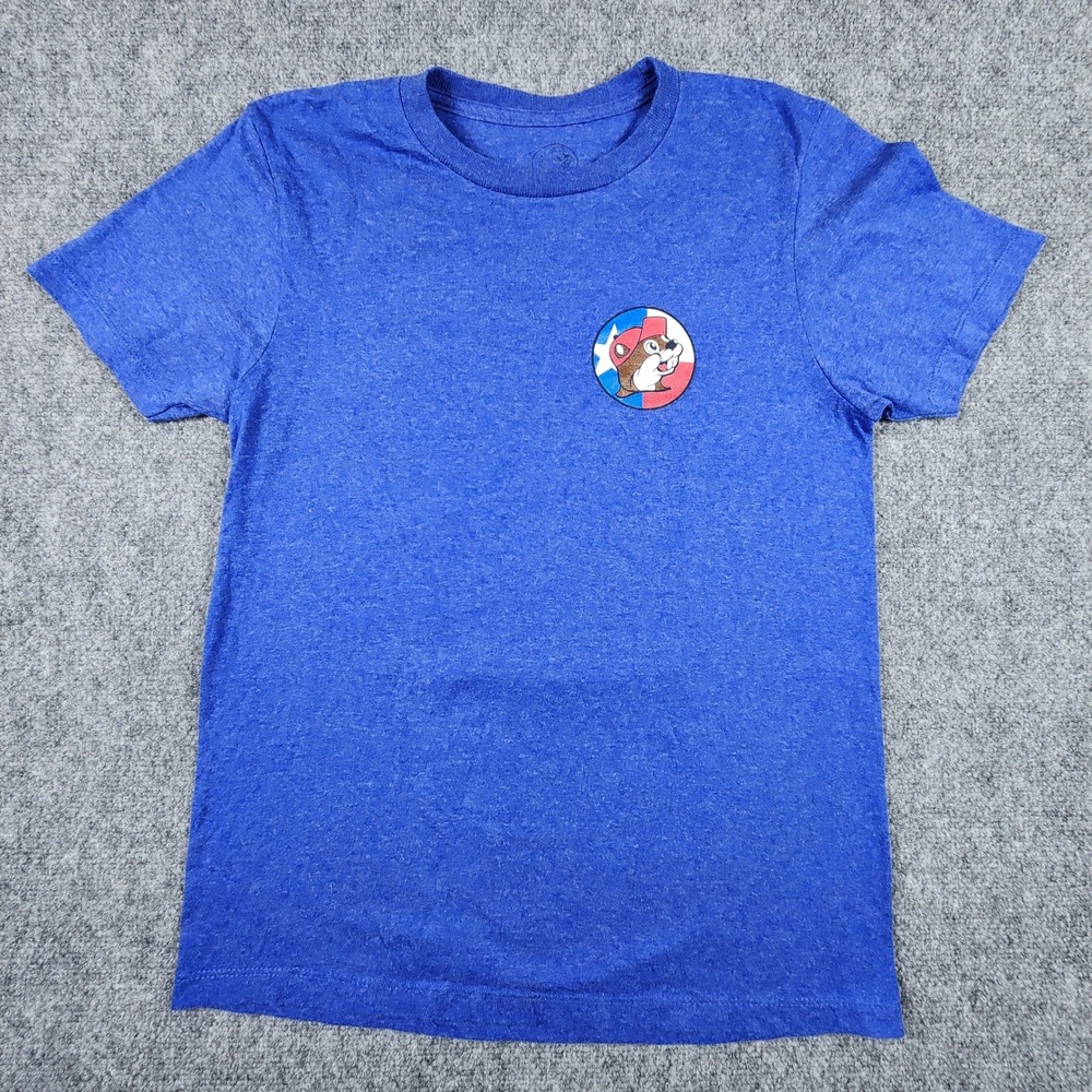 Buc-ee's Texas Beaver Graphic T-Shirt Blue Heather Small Everything Is Beaver